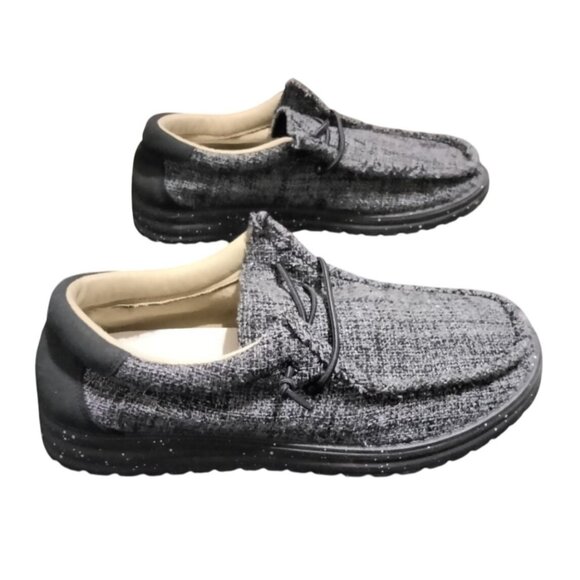 Mens Lace Up Fashion Loafers Size 8 With Polyurethane Sole Grey - Picture 9 of 13